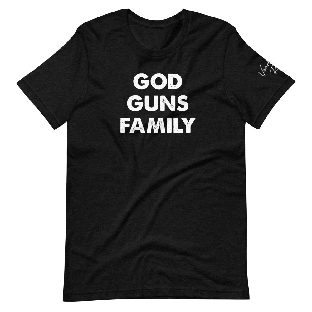 "God, Guns, Family" T-Shirt - Voodoo Rodeo