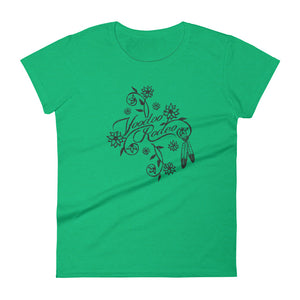 Women's Flower and Feathers t-shirt - Voodoo Rodeo