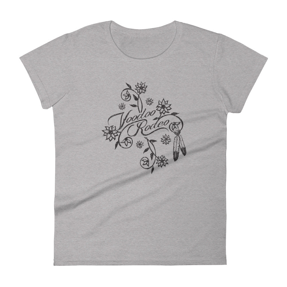 Women's Flower and Feathers t-shirt - Voodoo Rodeo