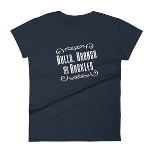 "Bulls Broncs & Buckles" Women's t-shirt - Voodoo Rodeo
